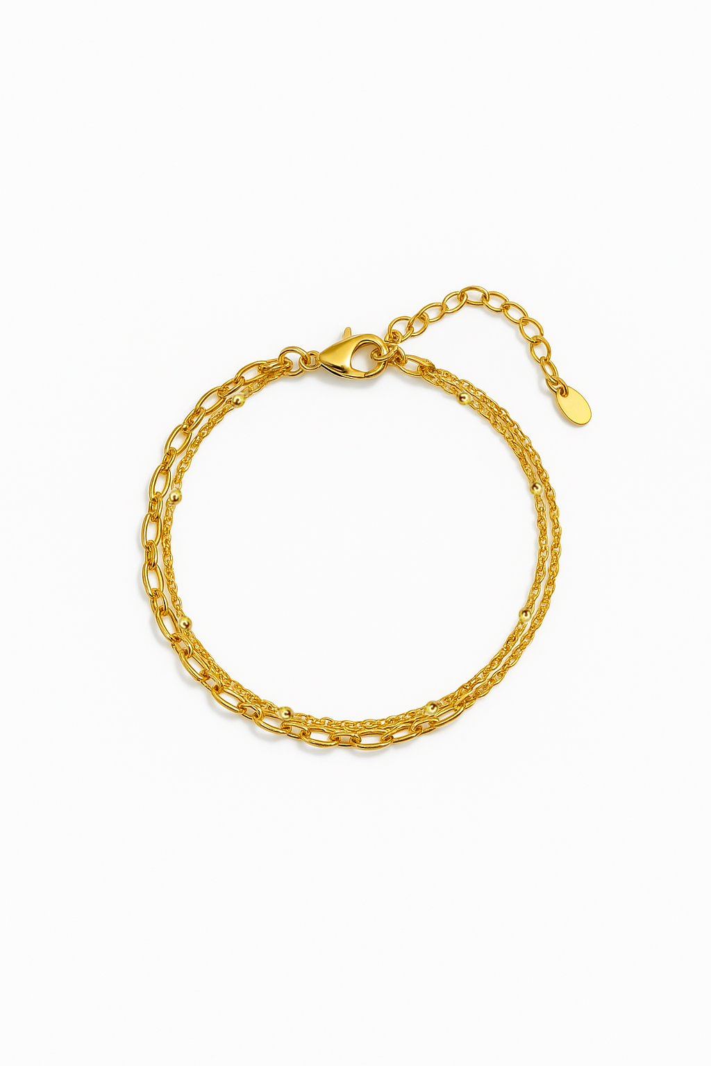 Duo Chain Bracelet | 18k Gold Plated