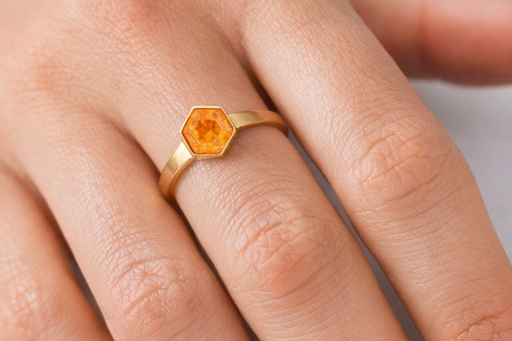 Citrine Ring | 18k Gold Plated | Natural Stone