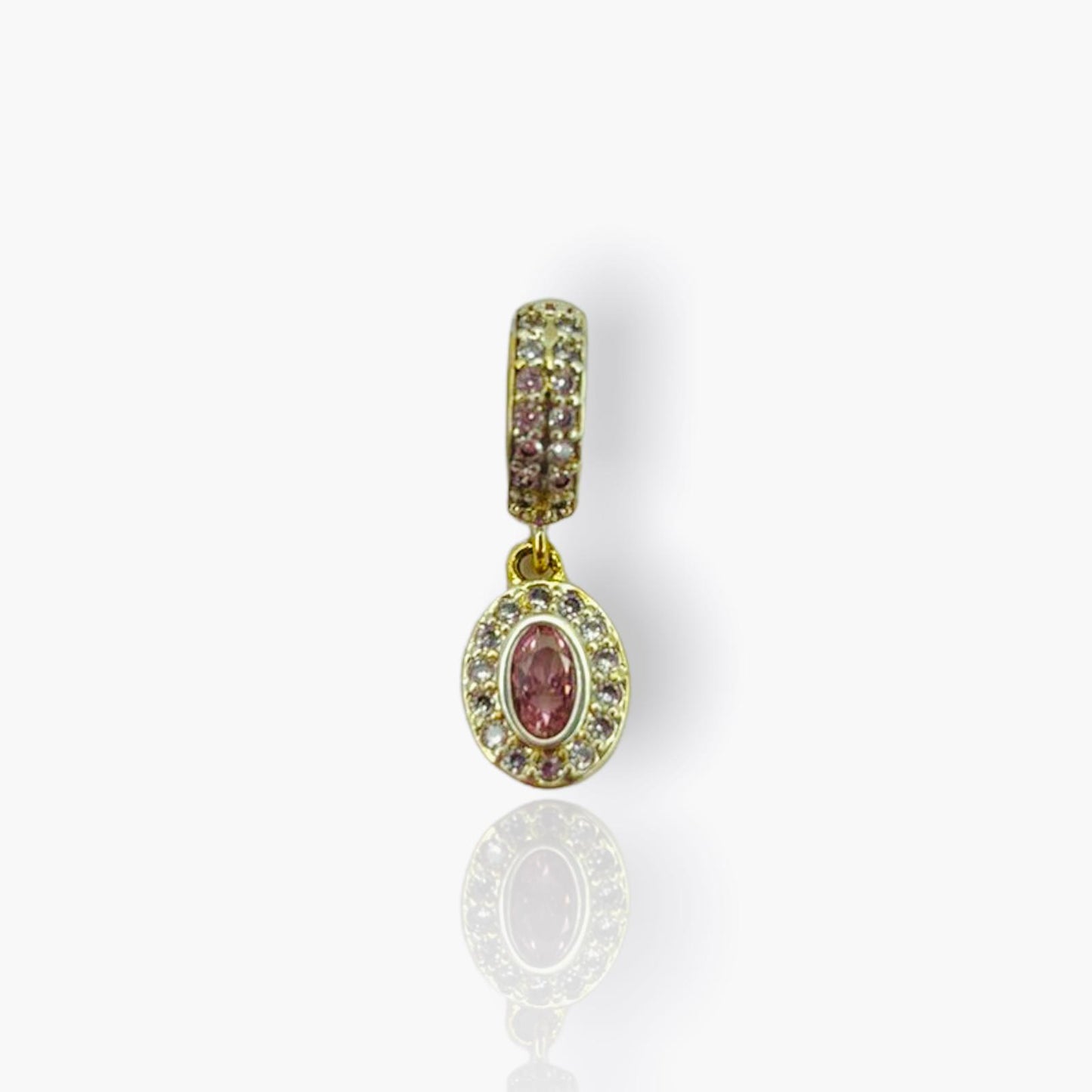 Pink Zirconia Charm | 18K Gold Plated | Pendant