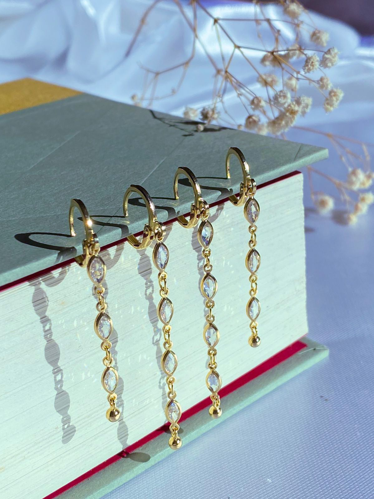 Duo Zirconia Earrings | 18k Gold Plated