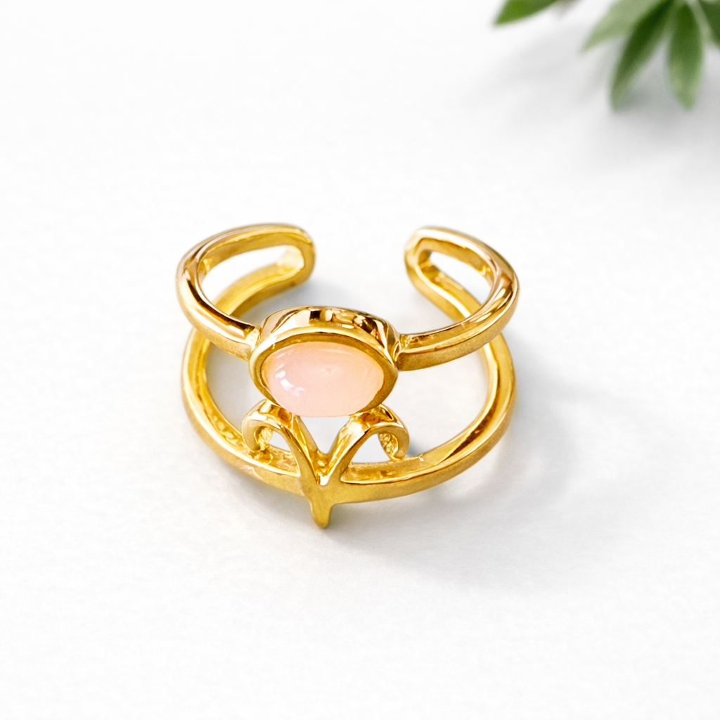 White Agate Ring – Sun Sign ARIES
