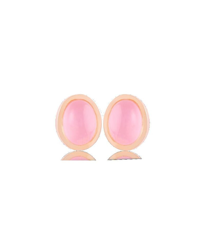 Pink Quartz Earring | 18K Gold Plated