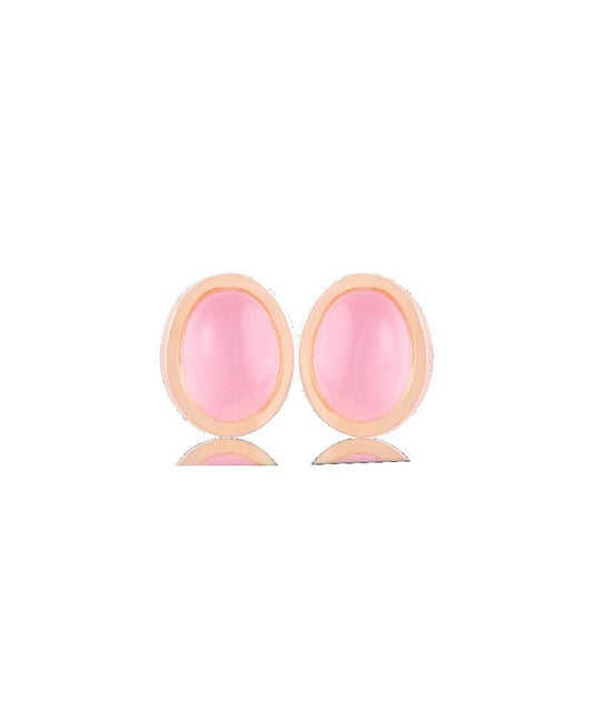 Pink Quartz Earring | 18K Gold Plated