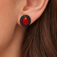 Earrings Agate Red “Terra” | 18K Gold Plated | Natural Stone