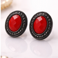 Earrings Agate Red “Terra” | 18K Gold Plated | Natural Stone