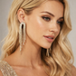 Fringe Earrings with Pavé Zirconia