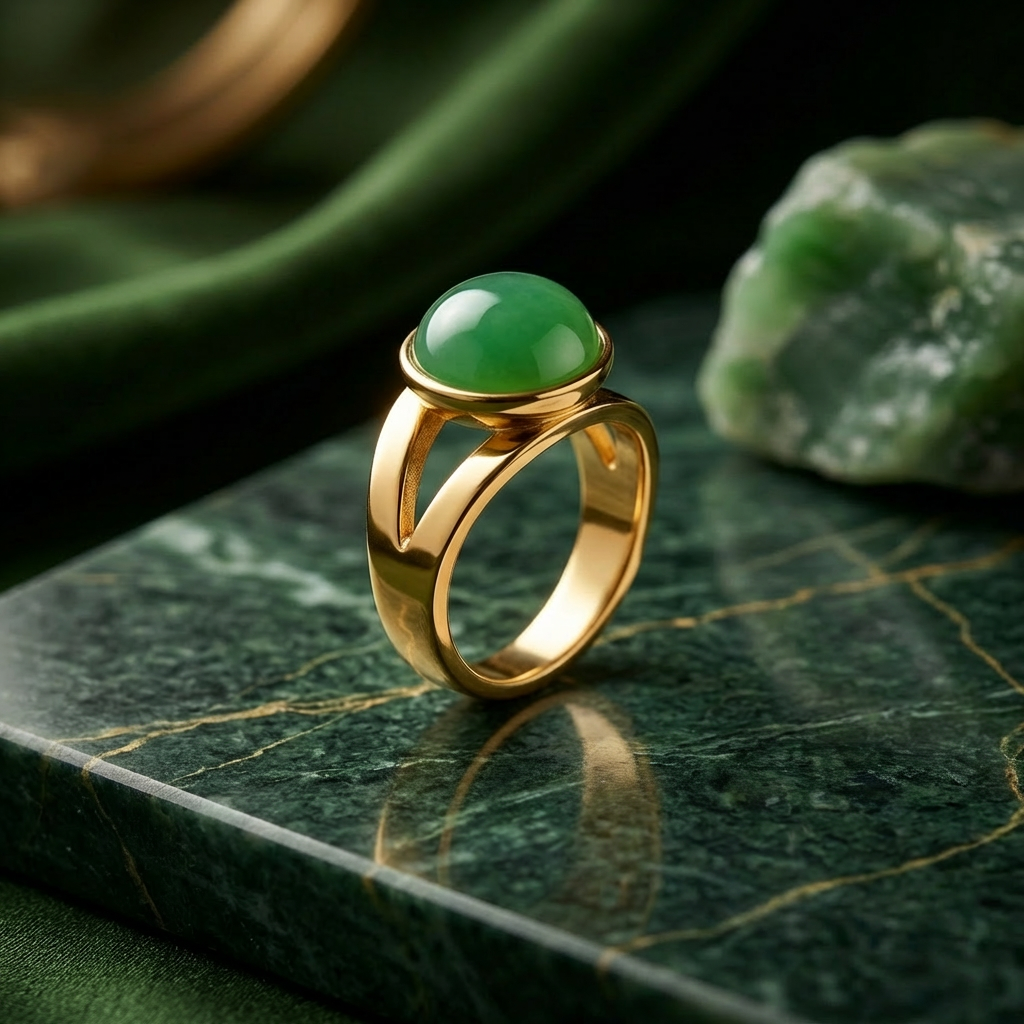 Anel It's Aventurine | 18K Gold Plated | Natural Stone
