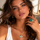 Striped Green Agate Ring