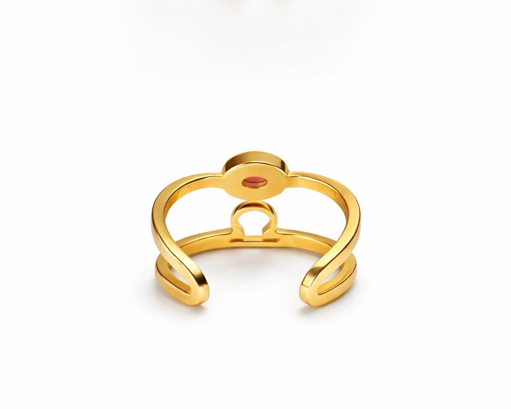 Rose Quartz Ring – Sun Sign LIBRA