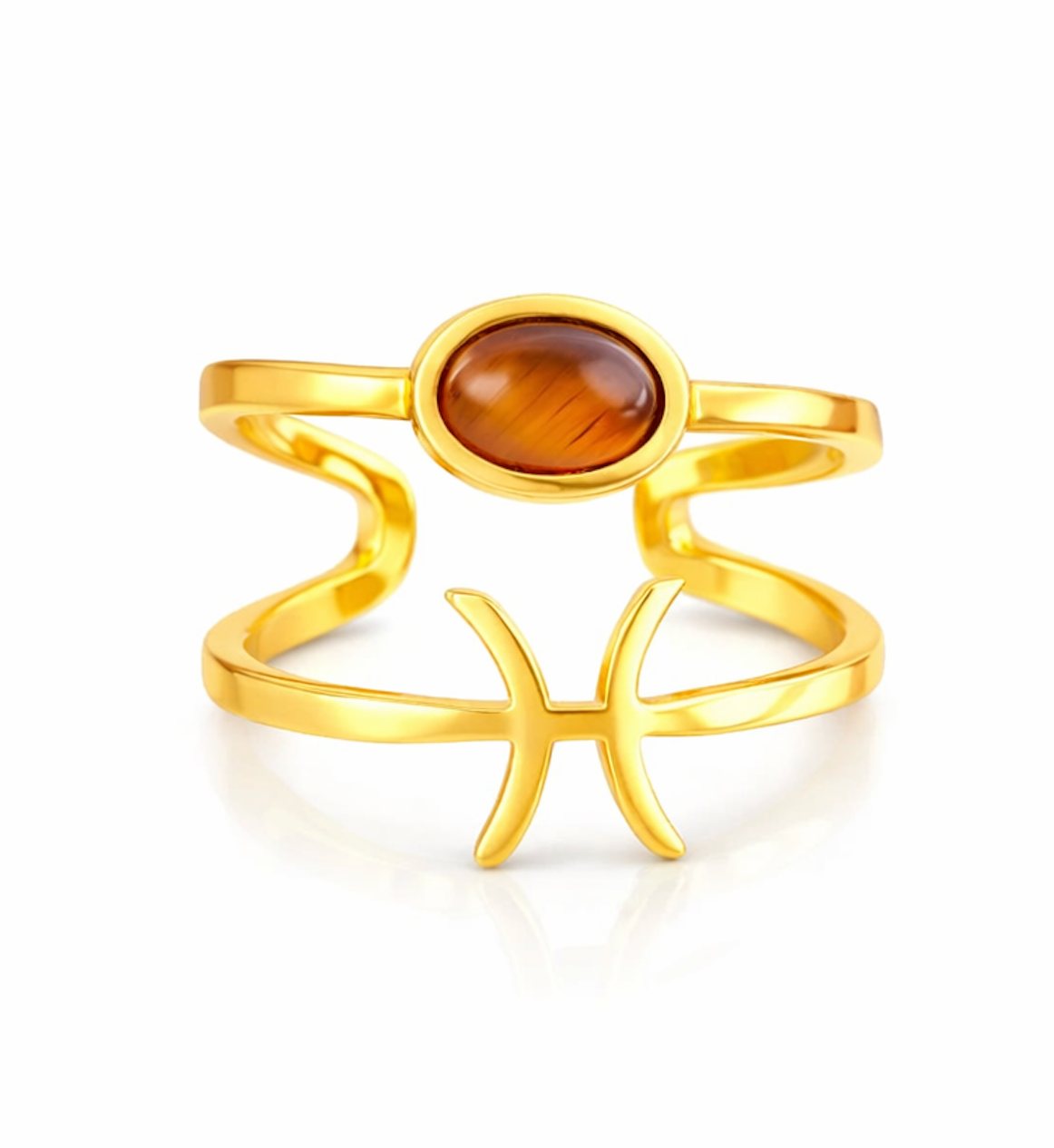 Tiger’s Eye Ring – Sun Sign PISCES