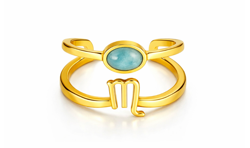 Emerald Ring – Sun Sign SCORPIO