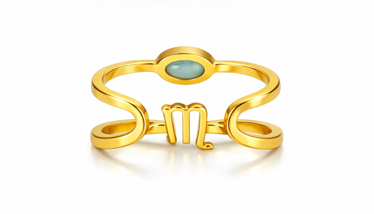 Emerald Ring – Sun Sign SCORPIO