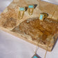 Turquoise Feldspar Necklace | 18K Gold plated | Natural Brazilian Stone | 40cm/15in