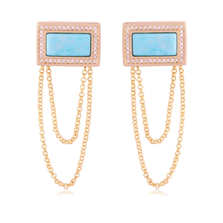 Turquoise Feldspar Earrings