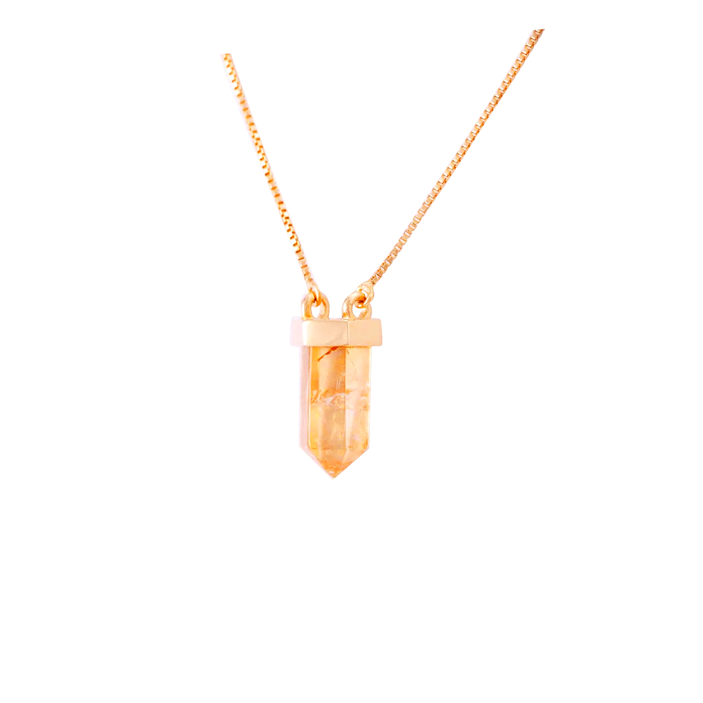 Citrine Necklace | 18k Gold Plated | Natural Stone | 60cm