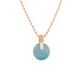 Striped Sky Blue Agate Necklace